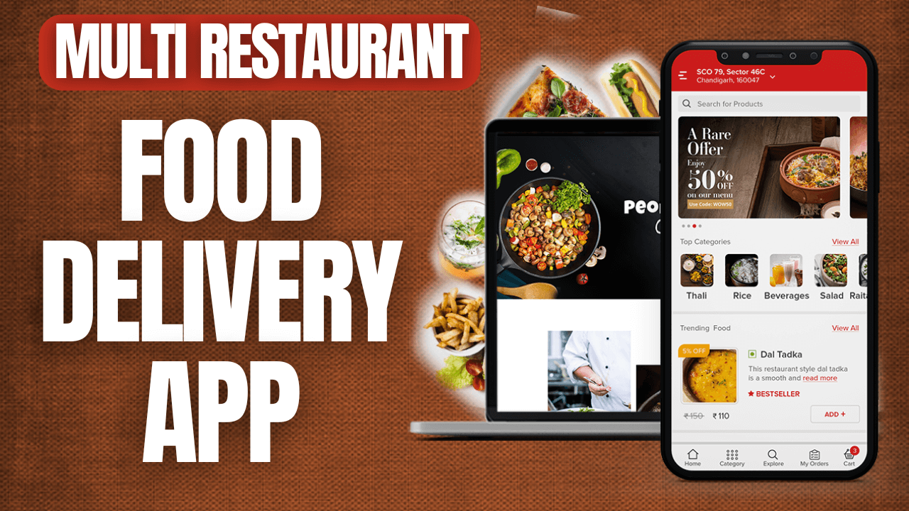 Multi Restaurant Food Delivery App with Website + Admin and Restaurant Panel